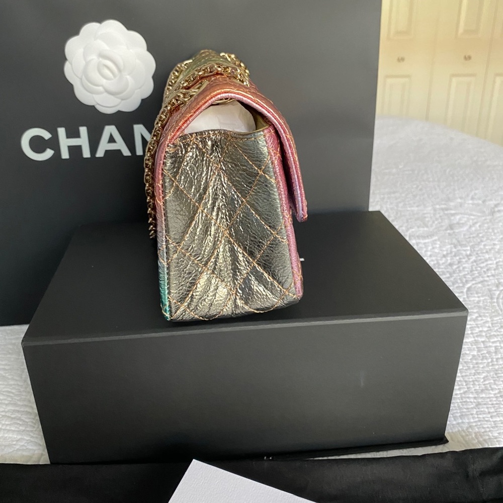 ‼️SOLD‼️NEW 20A CHANEL REISSUE 2.55 RAINBOW MINI - Picture 8 of 14